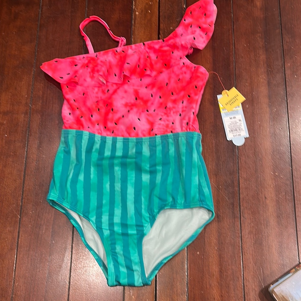 Watermelon One-Shoulder Swimsuit